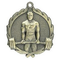 Medal, "Weightlifting" - 1 3/4" Wreath Edging